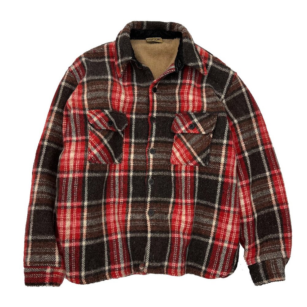 Bear River Workwear Plaid Flannel Warm Lined Jacket Sweater Shirt Mens L